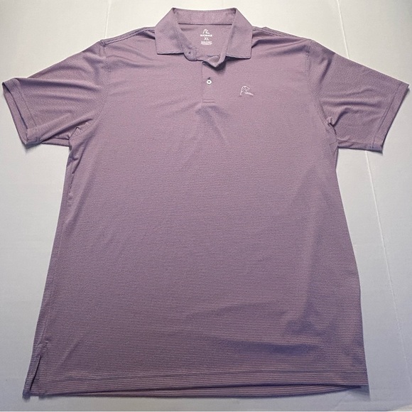 Rhoback Other - Rhoback Polo Shirt Mens XL Pink Blue Striped Short Sleeve Performance Golf
